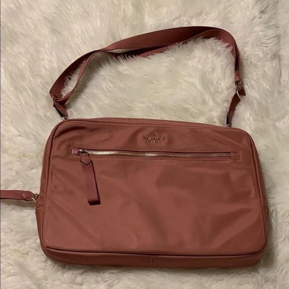 Kate Spade Chelsea color Pomegranate Laptop Bag with Structured Nylon Design - Picture 1 of 14